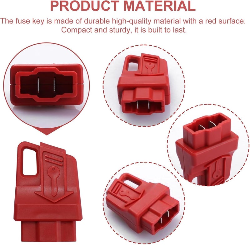 VIDABTE 311280001 Starter Key for Lawn mowers, Mower Fuse Keys for Ryobi 40V Lawn Mower P1100, RY40104, RY40108, RY40109 (red - 2 pcs) - Image 3